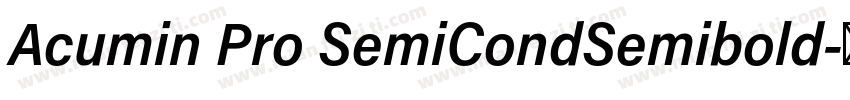 Acumin Pro SemiCondSemibold字体转换
